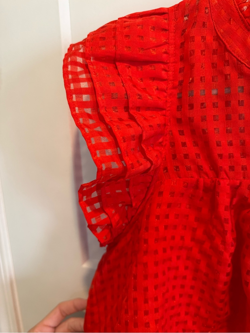 Gorgeous Red Ruffle Top - Picture 5 of 7